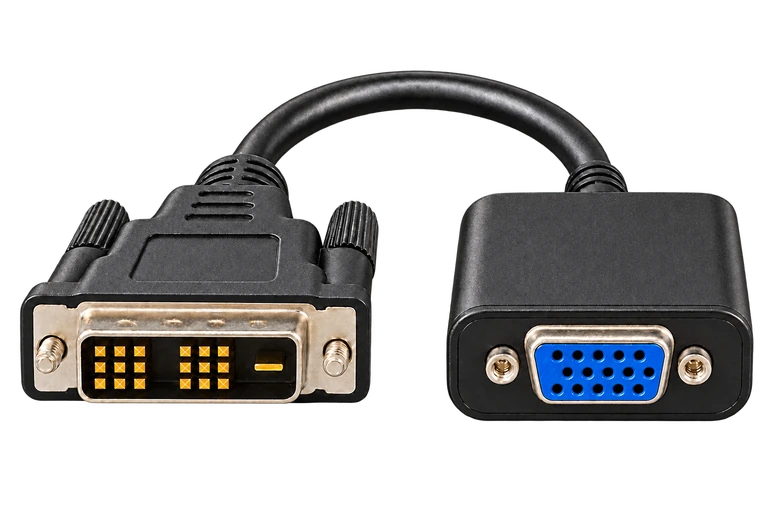 DVI-DプラグとVGA差込口を備えた変換器